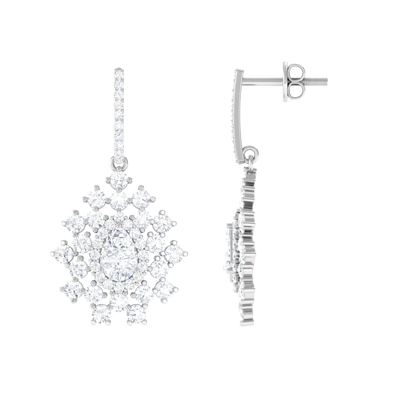 Sparkanite Jewels-Statement Moissanite Drop Dangle Earrings