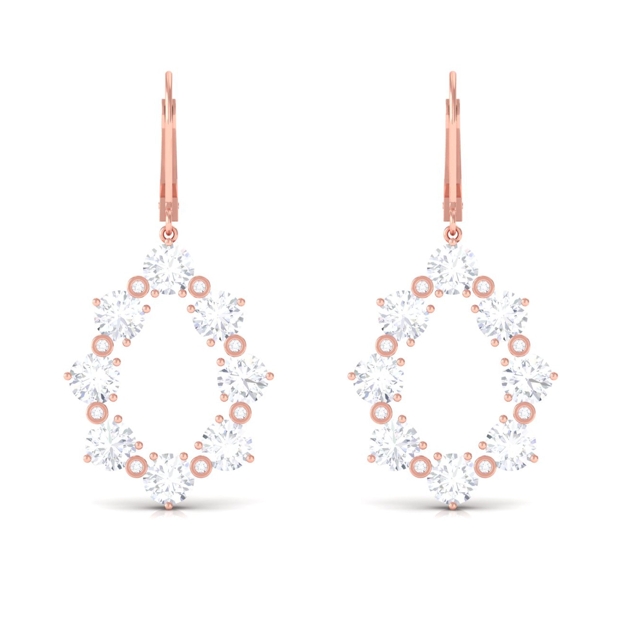 Sparkanite Jewels-Minimal Moissanite Eternity Drop Earring