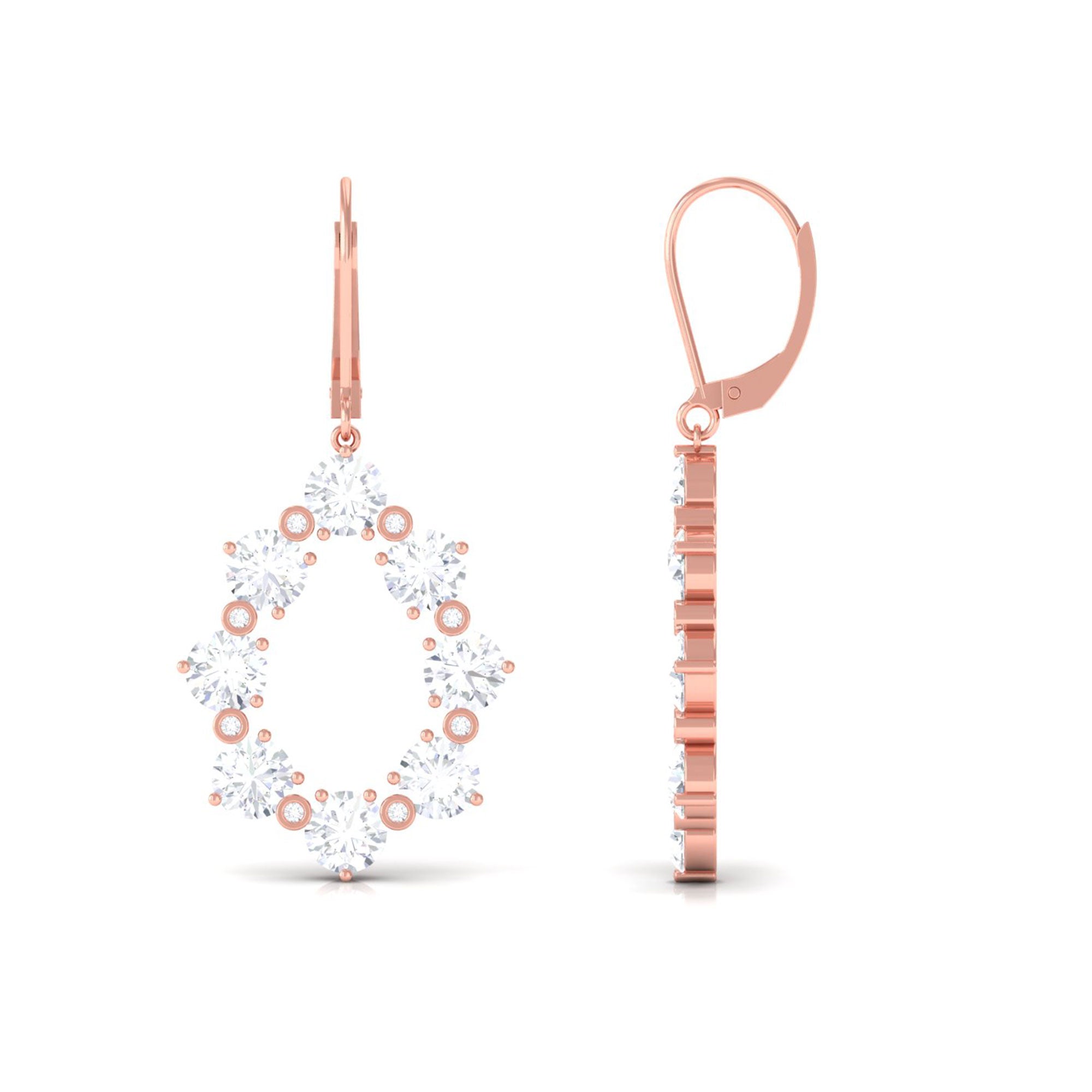 Sparkanite Jewels-Minimal Moissanite Eternity Drop Earring