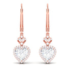 Sparkanite Jewels-Heart Shape Moissanite Classic Drop Earrings