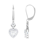 Sparkanite Jewels-Heart Shape Moissanite Classic Drop Earrings