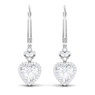 Sparkanite Jewels-Heart Shape Moissanite Classic Drop Earrings