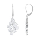 Sparkanite Jewels-Pear Shape Moissanite Cluster Drop Earrings