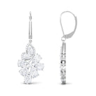 Sparkanite Jewels-Pear Shape Moissanite Cluster Drop Earrings