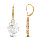 Sparkanite Jewels-Pear Shape Moissanite Cluster Drop Earrings