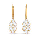 Sparkanite Jewels-Designer Oval Shape Moissanite Cluster Drop Earrings