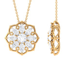 Sparkanite Jewels-Certified Moissanite Flower Inspired Statement Pendant