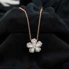 Sparkanite Jewels-Certified Moissanite Flower Pendant Necklace