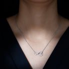 Sparkanite Jewels-Heart Shape Moissanite Minimal Infinity Necklace