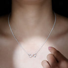 Sparkanite Jewels-Pave Set Moissanite Simple Infinity Necklace