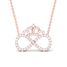 Sparkanite Jewels-Certified Moissanite Infinity Crown Necklace