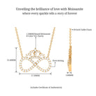 Sparkanite Jewels-Certified Moissanite Infinity Crown Necklace