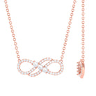 Sparkanite Jewels-Minimal Moissanite Infinity Necklace in Pave Setting