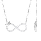 Sparkanite Jewels-Round Moissanite Infinity Butterfly Necklace