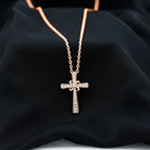 Sparkanite Jewels-Cross Pendant with Certified Moissanite