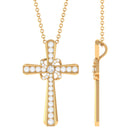 Sparkanite Jewels-Cross Pendant with Certified Moissanite