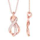 Sparkanite Jewels-Moissanite Infinity Knot Pendant Necklace