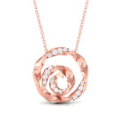 Sparkanite Jewels-Minimal Moissanite Floral Swirl Necklace