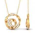 Sparkanite Jewels-Minimal Moissanite Floral Swirl Necklace