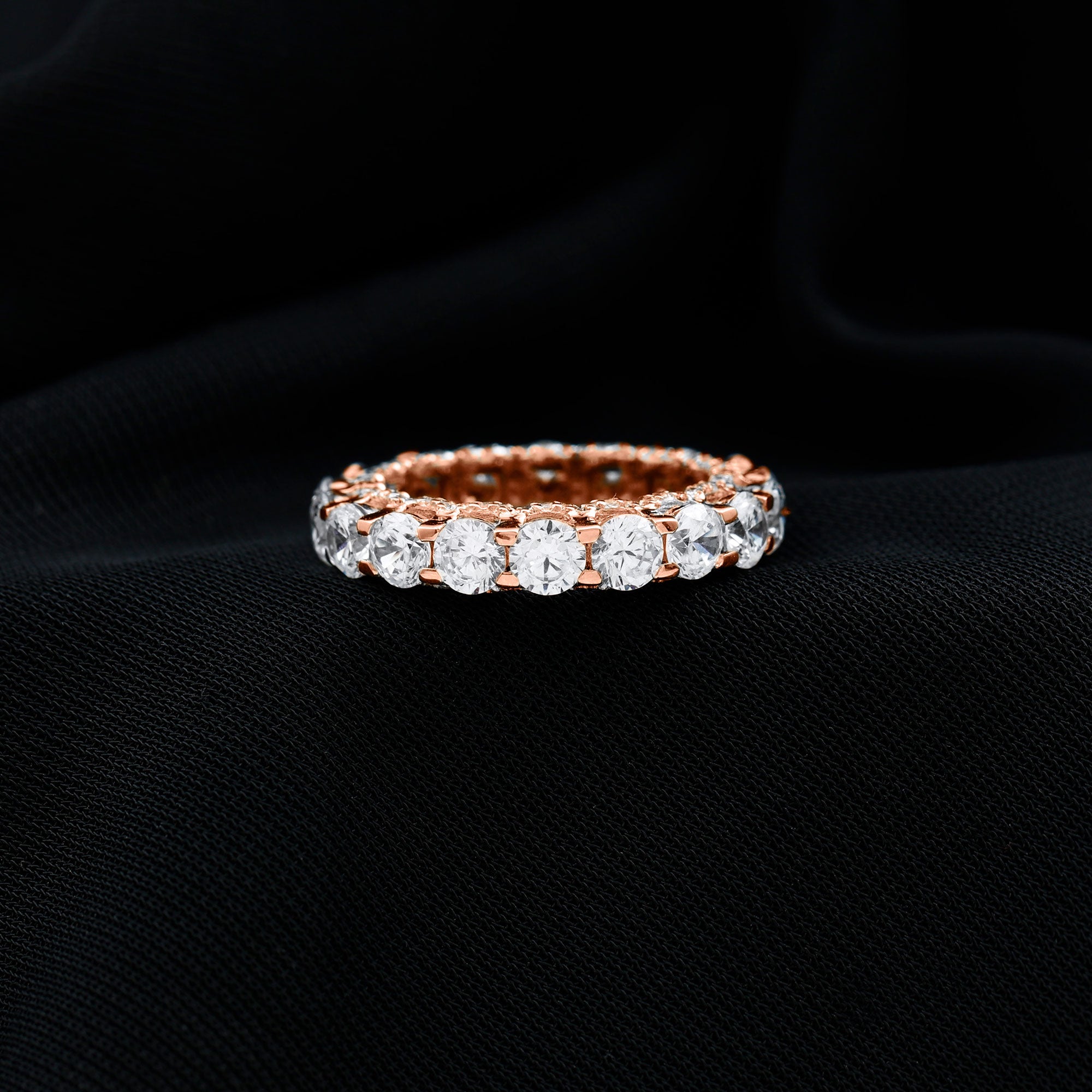 Sparkanite Jewels-Designer Moissanite Eternity Wedding Band