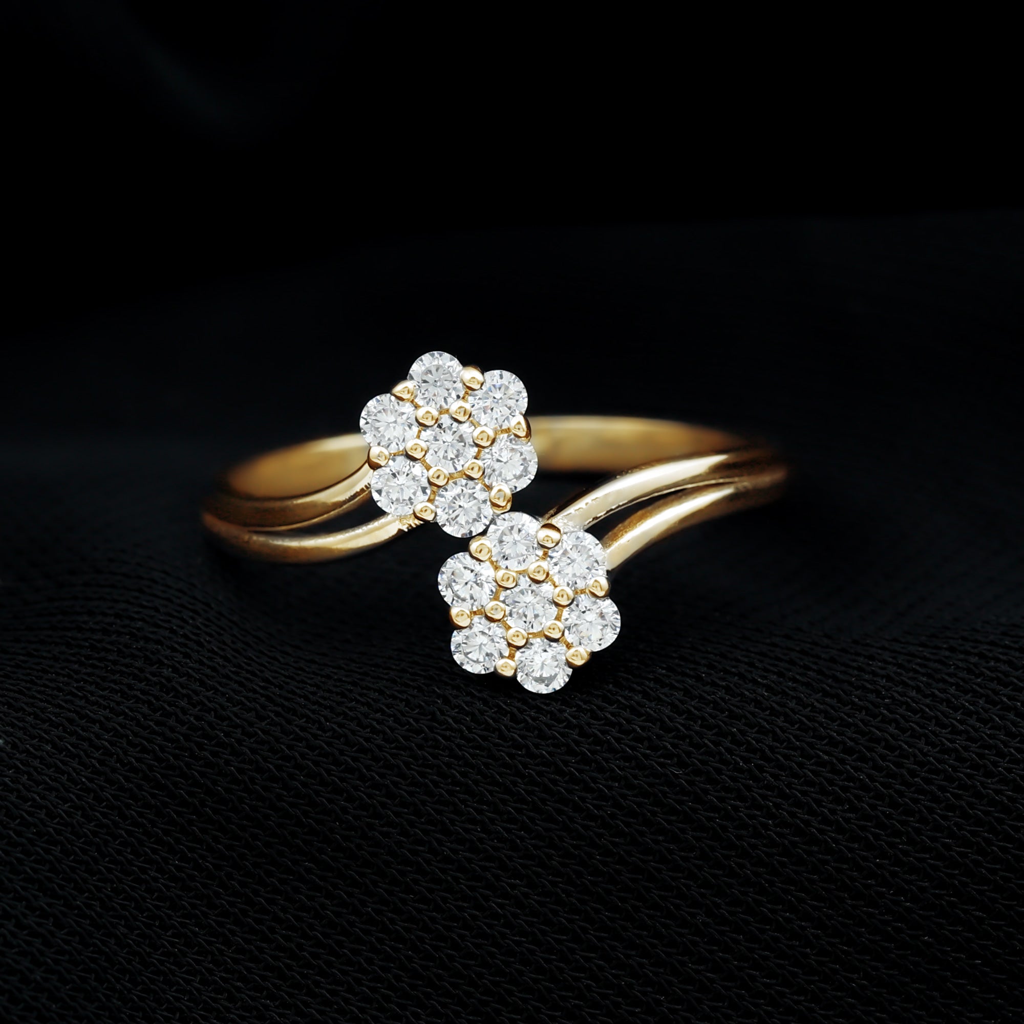 Sparkanite Jewels-Minimal Moissanite Flower Wrap Ring