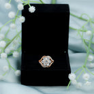 Sparkanite Jewels-Round Moissanite Flower Inspired Statement Engagement Ring