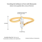 Sparkanite Jewels-Pear Shape Moissanite Minimal 2 Stone Wrap Ring