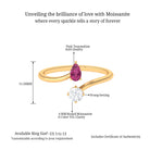 Sparkanite Jewels-Moissanite Two Stone Promise Ring with Pink Tourmaline