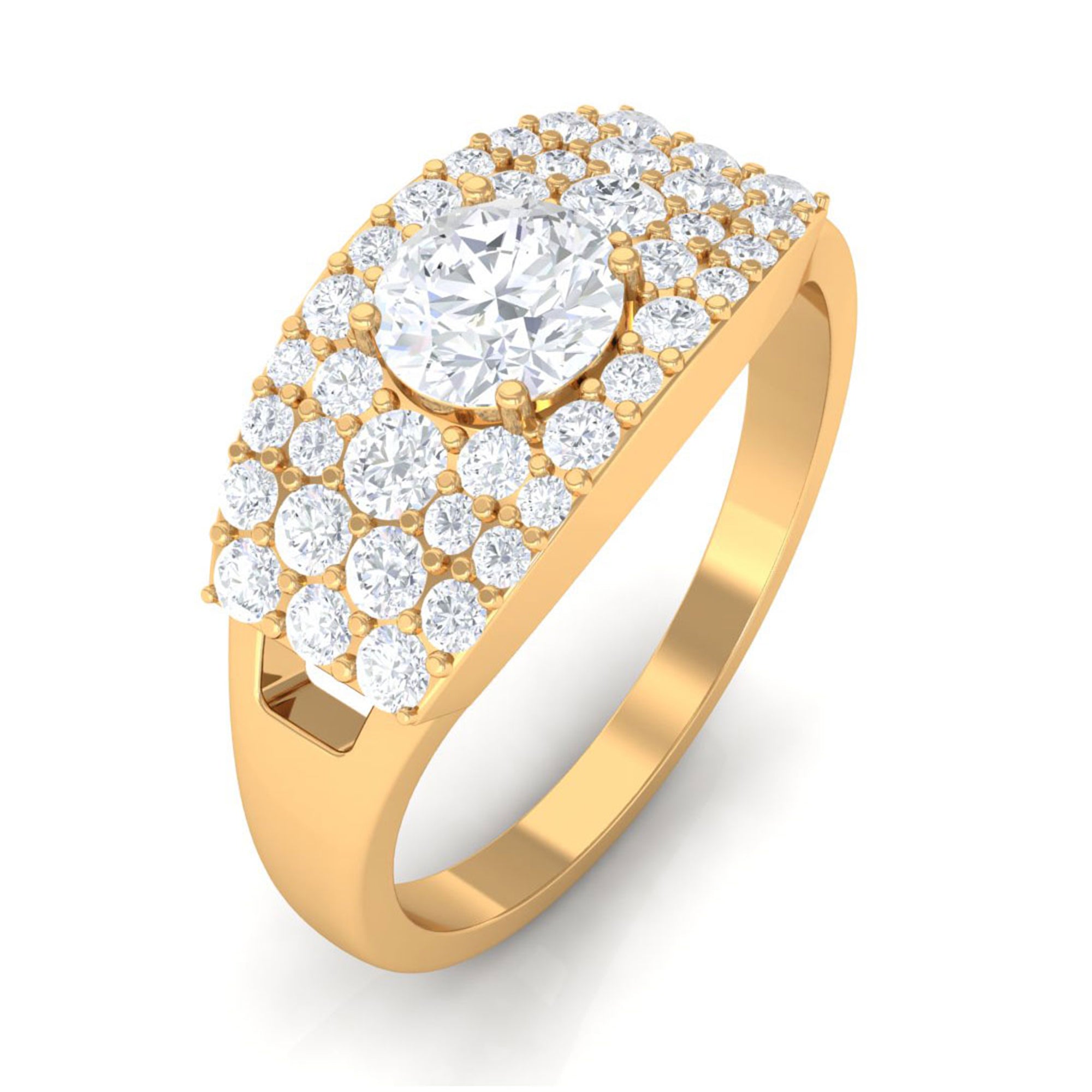 Sparkanite Jewels-Pave Set Moissanite Anniversary Band Ring