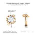 Sparkanite Jewels-Classic Moissanite Flower Bridal Ring Set