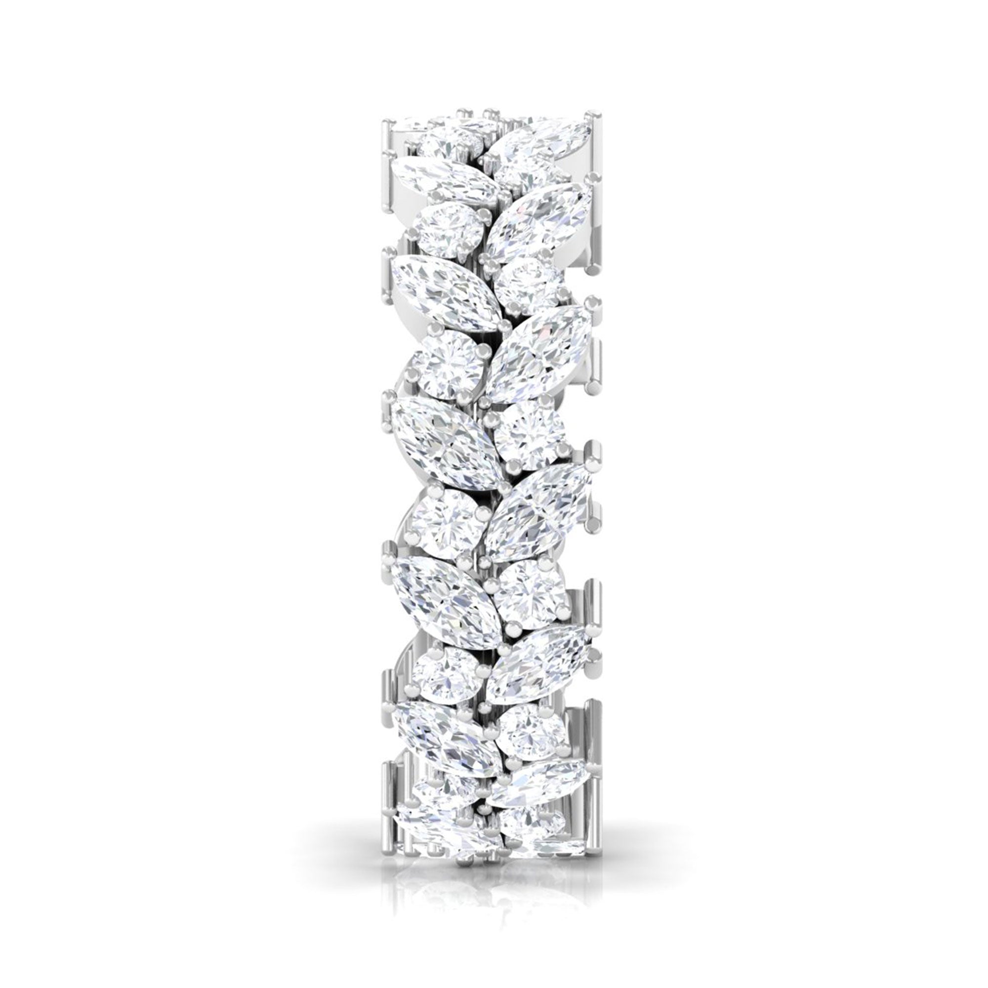 Sparkanite Jewels-Designer Full Eternity Ring with Certified Moissanite