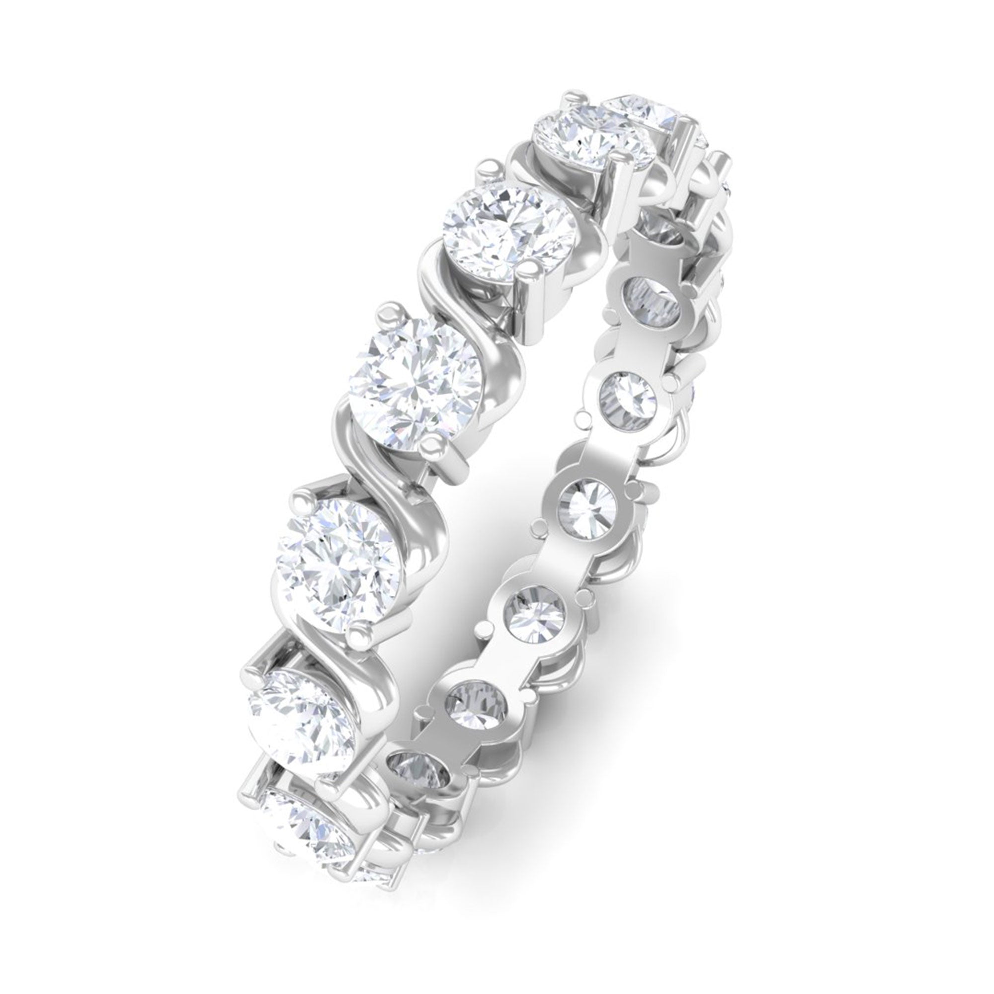 Sparkanite Jewels-Minimal Moissanite Full Eternity Band Ring