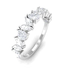 Minimal Half Eternity Ring with Certified Moissanite D-VS1 - Sparkanite Jewels