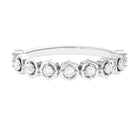 Certified Moissanite Vintage Style Half Eternity Ring D-VS1 - Sparkanite Jewels