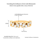 Sparkanite Jewels-Minimal Moissanite Half Eternity Ring for Women