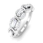 Sparkanite Jewels-Designer Half Eternity Anniversary Ring with Certified Moissanite